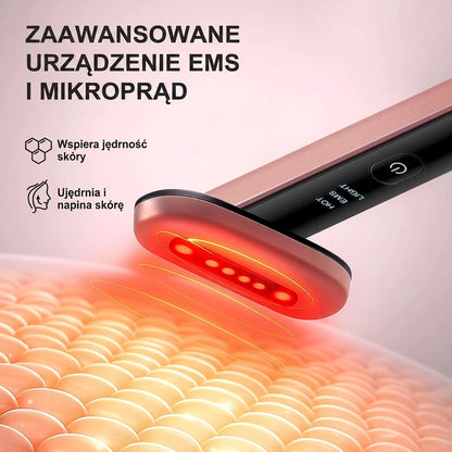 Skelume Glow Wand™ — Urządzenie do Twarzy LED 7 Kolorów z EMS i Wibracją